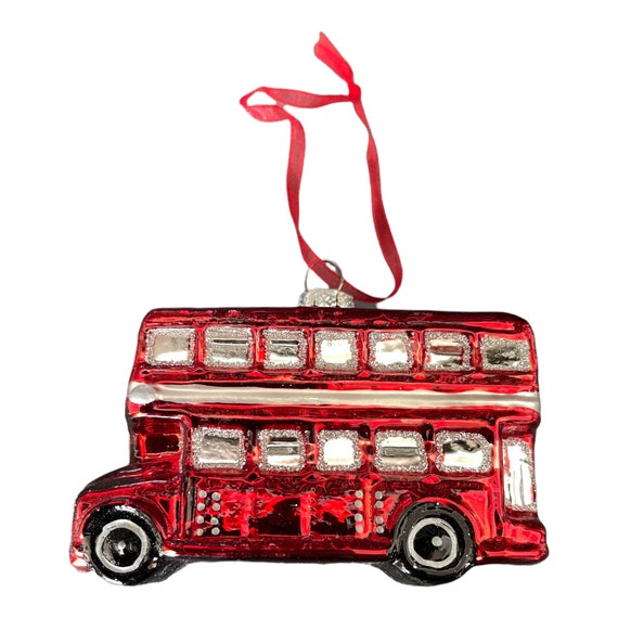 Traditional Red London Bus Christmas Decoration Etsy