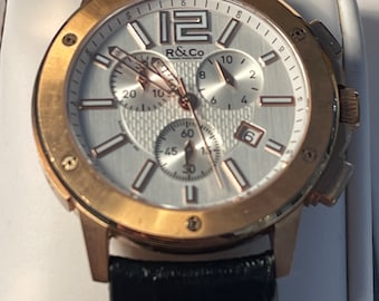R&Co men's chronograph men's watch used