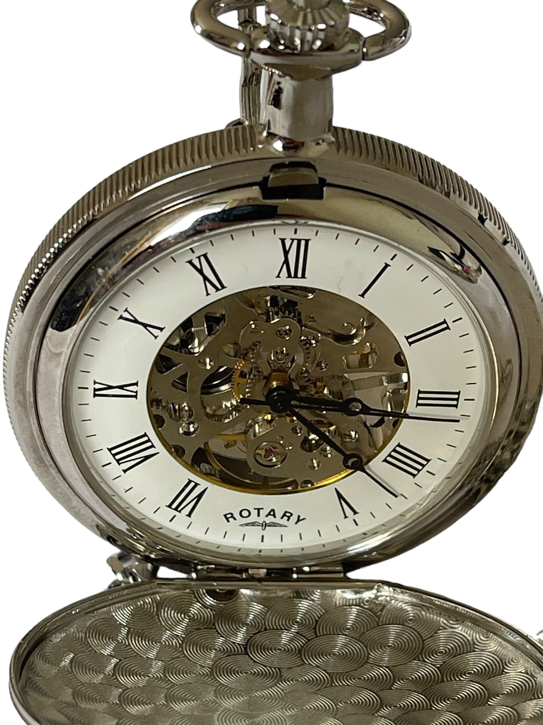 Orologio da tasca rotante in ACCIAIO INOSSIDABILE placcato