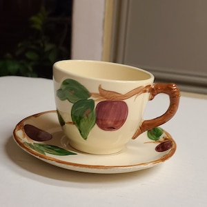 Franciscan Ware Apple Pattern Cup and Saucer