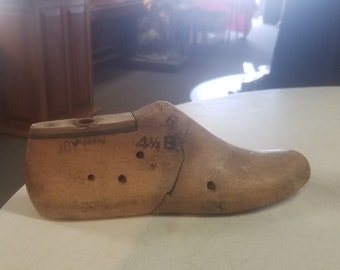 Antique Large wood Shoe Stretcher, wooden shoe tree