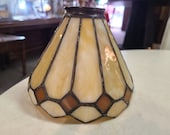 Vintage Slag Glass Glass Tiffany type Lamp Shade