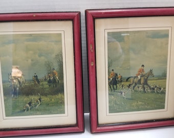 Fox Hunt Hunting Rider Over The Wall Medium Brass Wall Hanging Plate