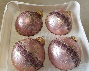 Silver KREBS & SOHN Set of 12 Christmas Baubles Made of Glass White Purple Christmas Tree Decoration Christmas Tree Baubles Christmas Decoration Silver KREBS & SOHN Set of 12 Christmas Baubles Made of Glass White Purple Christmas Tree Decoration Christmas Tree Baubles Christmas Decoration