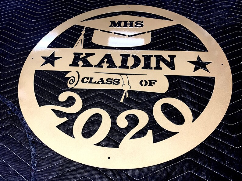 Graduation Sign or Plaque DXF Cut File for Plasma, Laser, or Engraving