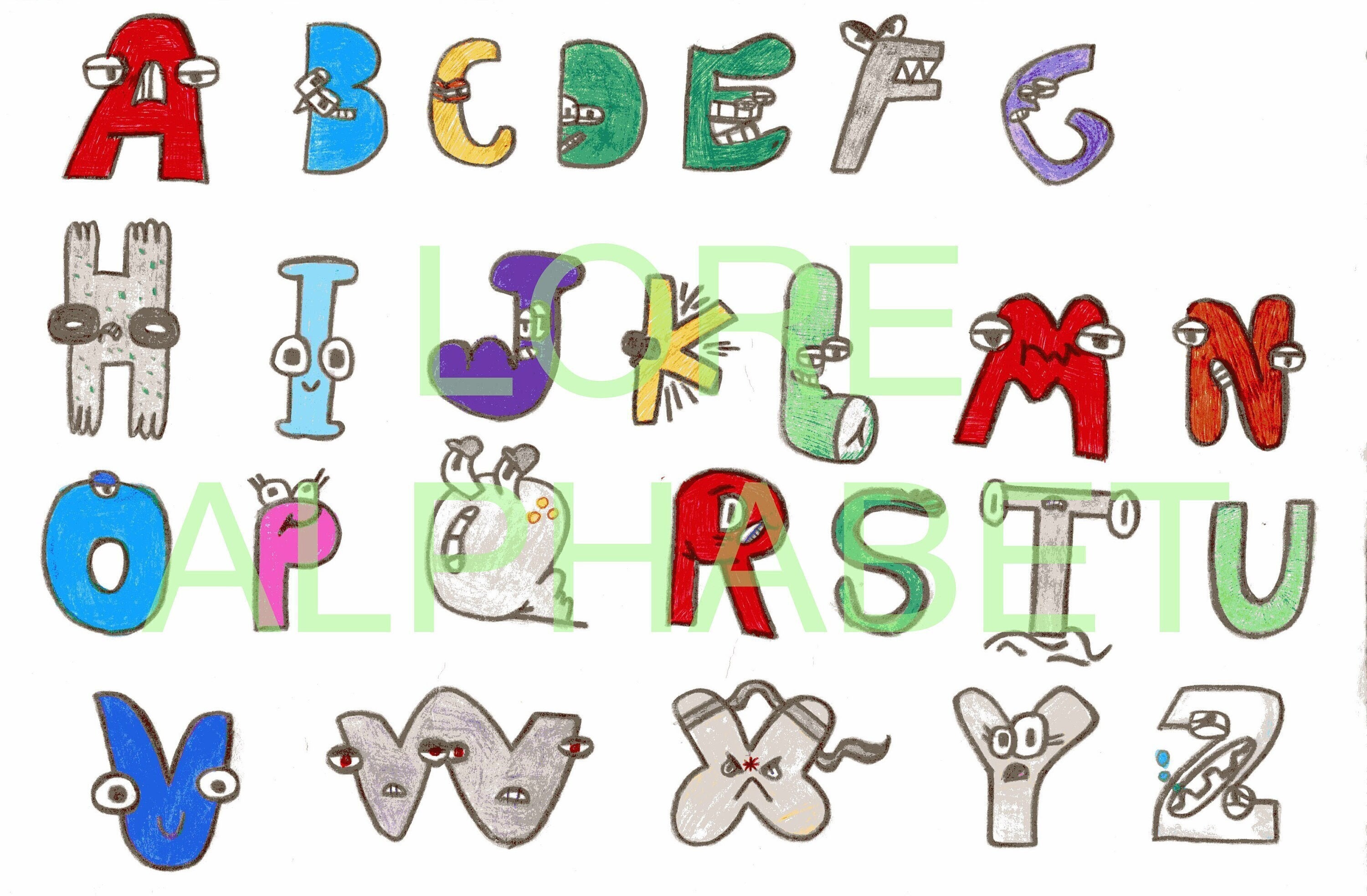 How To Draw Alphabet Lore - Letter N