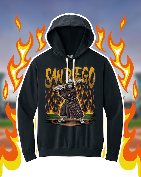 San Diego Baseball Retro Hoodie, Padres, Skeleton Hoodie, Comfort