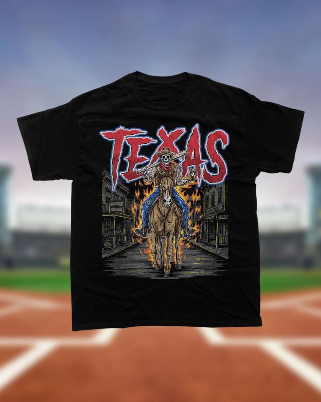 Texas Baseball, Rangers, Graphic Tees, Skeleton Shirt, Merch Tee, Gift ...