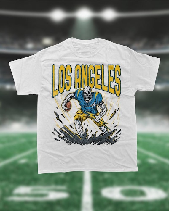 Chargers Football Shirt, Graphic Tees, Skeleton Shirt, Merch