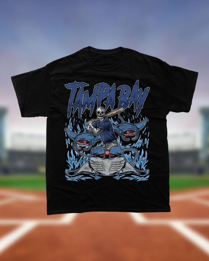 Tampa Bay Baseball, Skeleton Shirt, Rays Baseball , Unisex Heavy Cotton Tee, Graphic Tees, Bootleg Shirt, MLB Merch Tees, Crewnecks