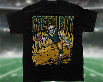 Green Bay Football Mascot Shirt, Packers Shirt, Skeleton Shirt, Retro Shirt,  Gift Shirt, Bootleg Shirt, Vintage Shirt, NFL - Etsy
