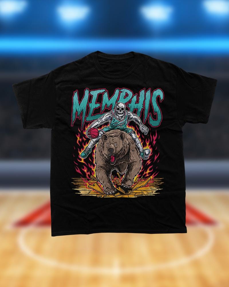 Memphis Basketball, Grizzlies, Graphic Tees, Skeleton Shirt, Merch Tee, Gift Shirt, Bootleg Shirt, Vintage Shirt, NBA