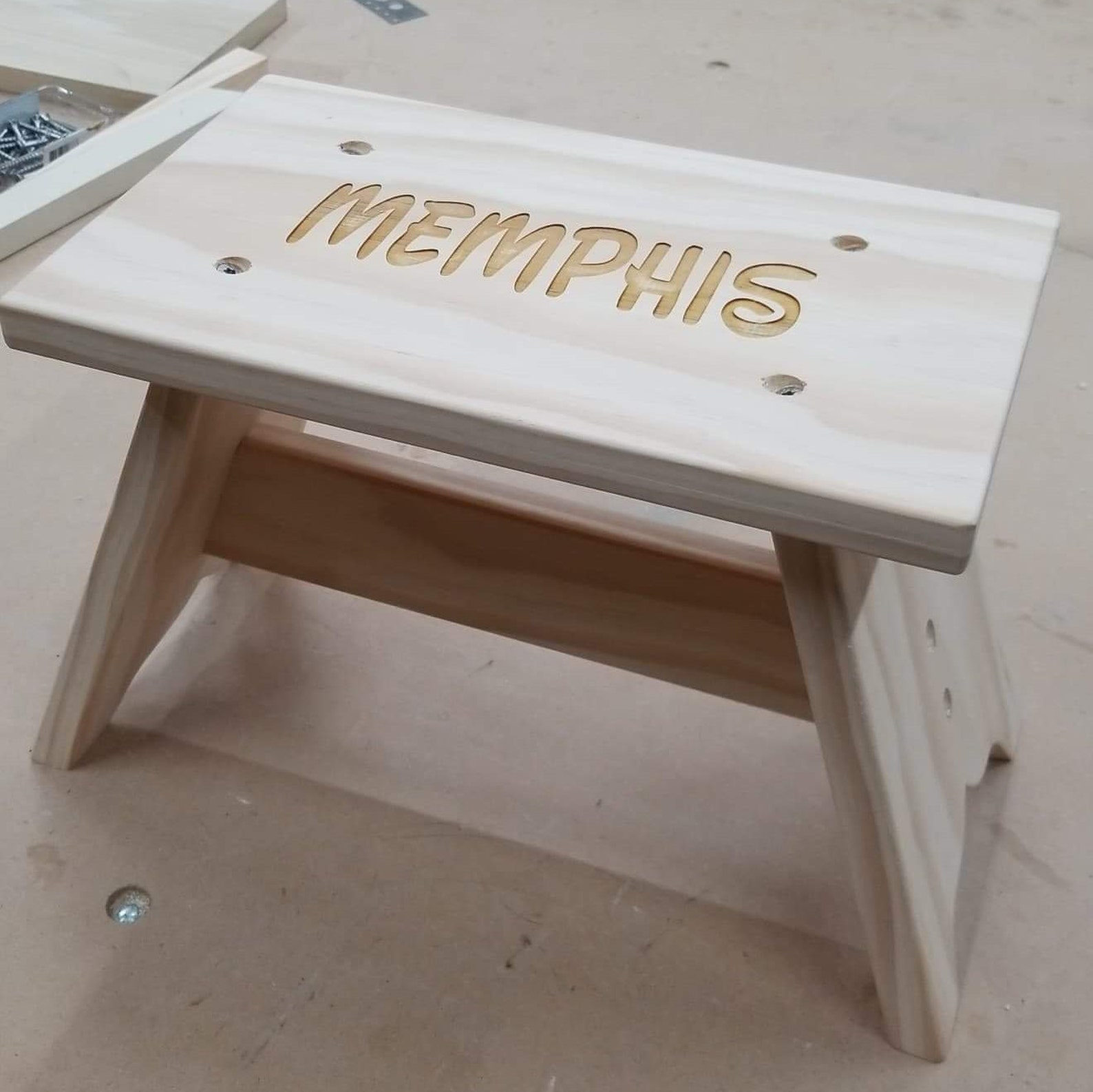 Personalized Kids Stool Toddler Step Handmade Etsy