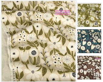 Japanese Cotton Linen Canvas Fabric Flower -50CM