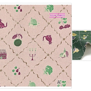 Japanese Cotton Linen Fabric Canvas Fabric Your Cat-50CM