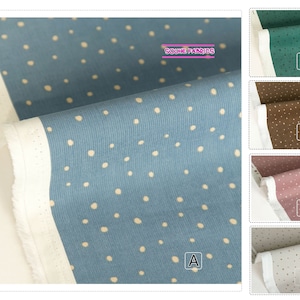 Japanese Cotton Corduroy Fabric Fine Wale Dot -50CM