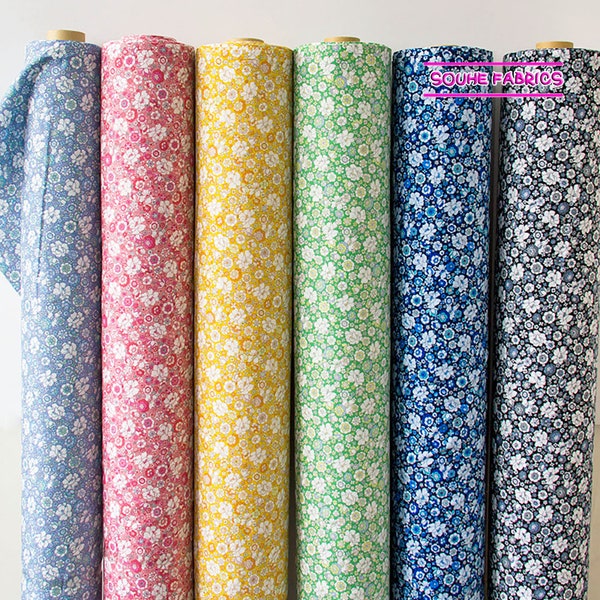 Japanese Kokka Lightweight Cotton Fabric Classic Flower-50CM