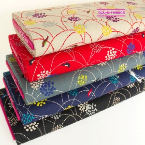 Japanese Cotton Linen Canvas Fabric Echino By Etsuko furuya bird to hang -50CM