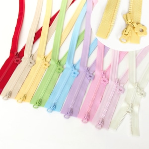 1pcs ykk #3 Vislon Double Sliders Separating Plastic Zipper Open-End  Sportswear Jacket Kids