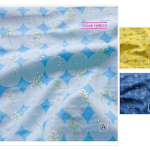 Japanese Kokka Double Gauze Cotton Fabric Paper flower-50CM