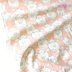 Japanese +HAyU Cotton Linen Fabric Canvas Fabric Sheep -50CM