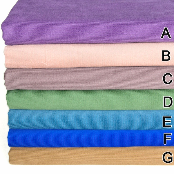 Cotton Corduroy Fabric Fine Wale Solid Fabric  -50CM