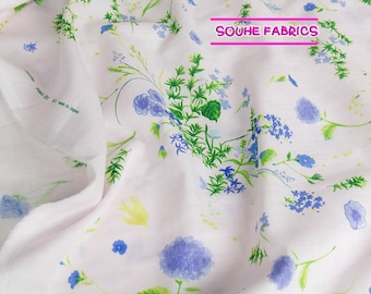 Nani Iro 2020 Japanese  Double Gauze Cotton Fabric Jardin I -50CM
