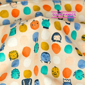 Cotton and Steel Cotton Fabric Patchwork Quilting Fabric Monsters Dress Up-50CM