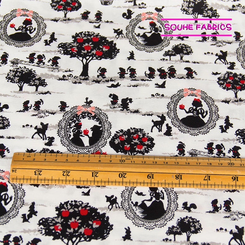 Japanese Kokka Cotton Fabric Quilting Fabric Snow White-50CM