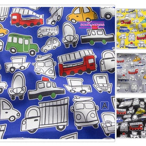 Japanese Kokka Cotton Fabric Quilting  Fabric Toy Car -50CM