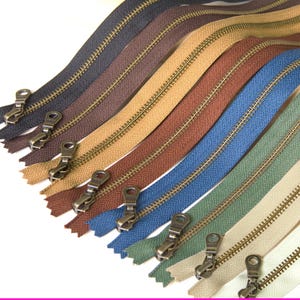 1 szt. YKK #5 antyczny mosiężny zamek błyskawiczny z automatycznym zamknięciem suwakowym do torby, torebki, butów