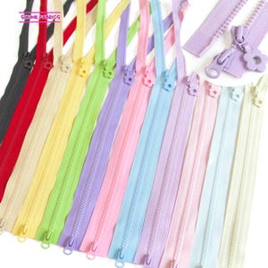 1pcs ykk #3 Vislon Double Sliders Separating Plastic Zipper Open-End  Sportswear Jacket Kids