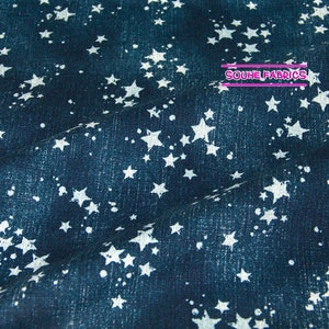 Japanese Oxford Cotton Fabric Jeans Style Star-50CM