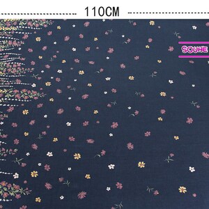 Japanese Cotton Linen Fabric mOmen-t Flower -50CM