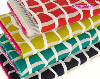 Japanese Cotton Linen Canvas Fabric Echino By Etsuko furuya Waffle by-50CM