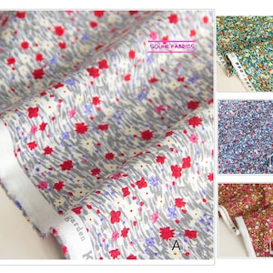 Japanese Kokka Viyella Cotton Fabric Flower Nostalgic Garden-50CM