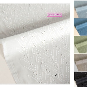 Broderie Anglaise Cotton Embroidery Fabric -50CM