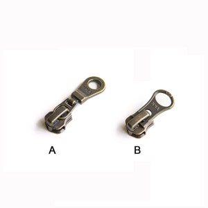 5pcs YKK #5 Bronze YKK Metal Zipper Slider Pull Puller Head  For No.5 Metal Zipper