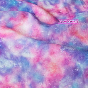Kaufman Digital Print Cotton Fabric Patchwork Fabrics Morningmoon Fairies Blender -50CM