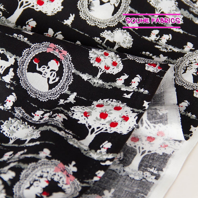 Japanese Kokka Cotton Fabric Quilting Fabric Snow White-50CM