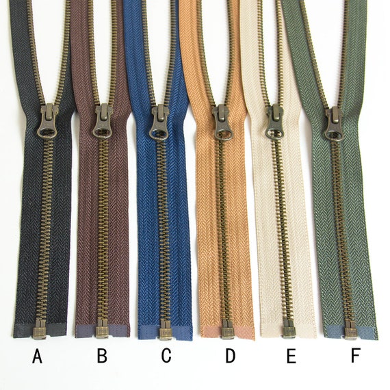 Metallic YKK No.5 Open End Zippers 50cm.