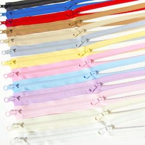 1 unidad YKK #5 Vislon Cremallera separable de plástico con doble cursor para chaqueta deportiva, ropa y prendas de vestir