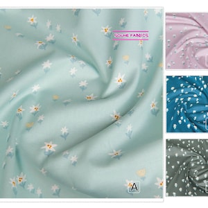 日本の Releve 軽量コットン生地 花 -50 CM