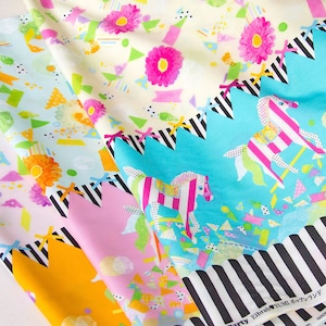 Japanischer Baumwollstoff Patchwork Quilting Stoff Blume Zebra-50CM