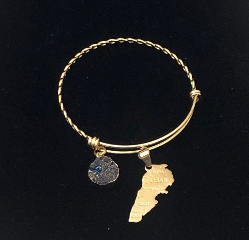 Lebanon Jewelry. Lebanese Map Choker. Lebanese Map Necklace. Etsy