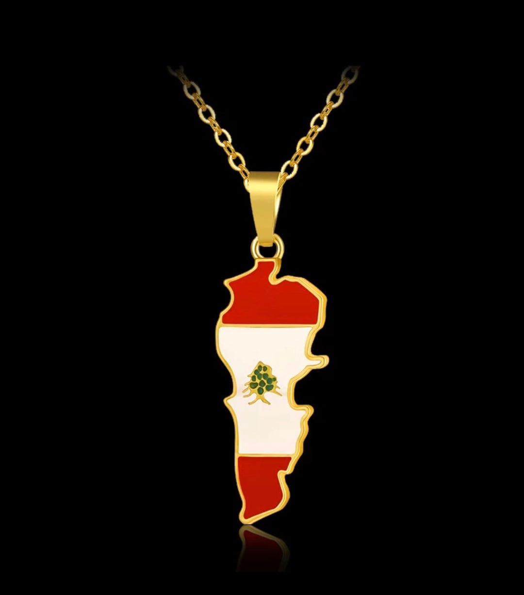 Lebanon Jewelry. Lebanese Map Jewelry. Lebanese Map Necklace. Lebanese