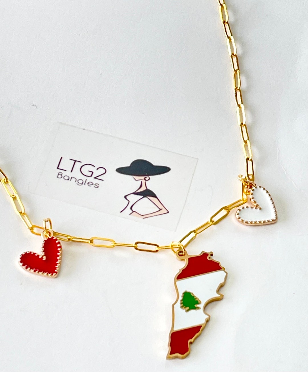 Lebanon Jewelry. Lebanese Map. Lebanese Map Necklace. Lebanese Etsy