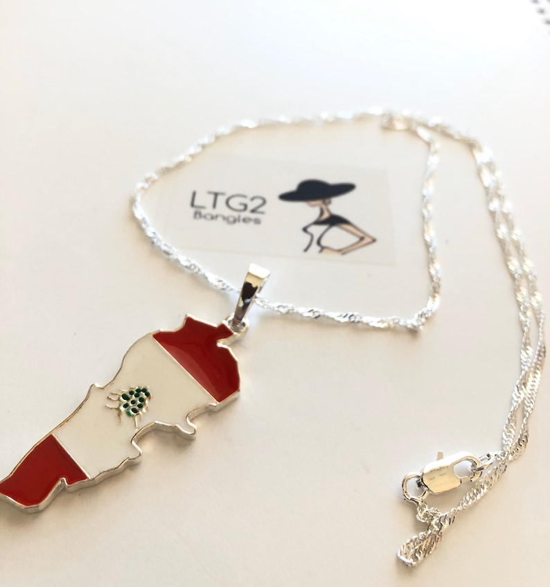 Lebanon Jewelry. Lebanese Map Jewelry. Lebanese Map Necklace. Etsy