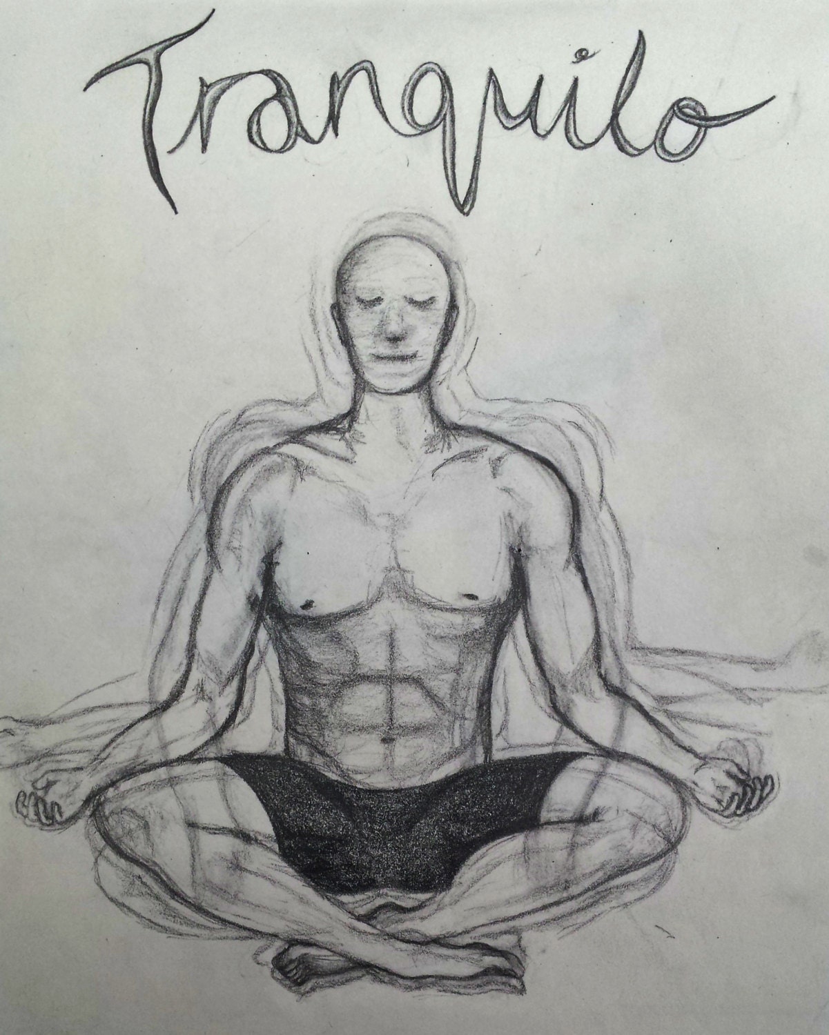 Meditation Drawing Print Etsy