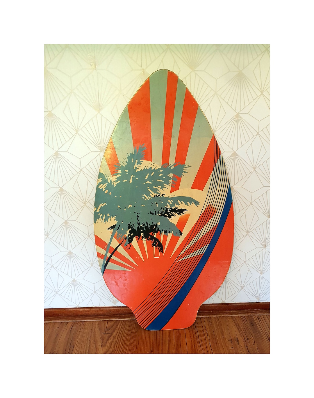 Vintage Wooden Boogie Board Skim Board Body Board Etsy